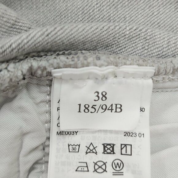 All Saints Cigarette Skinny Jeans Mens 38x29 Gray Cotton Blend Button Fly Denim - Picture 8 of 14